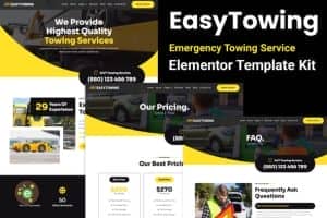 EasyTowing – Emergency Towing Service Elementor Template Kit