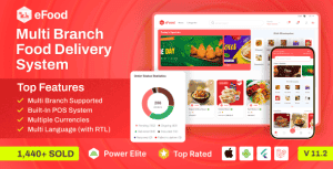 eFood – Food Delivery App with Laravel Admin Panel + Delivery Man App