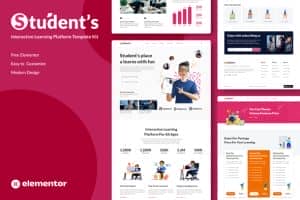 Student’s Online e-Course Elementor Template Kit