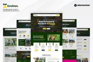 Environ – Environment Charity Elementor Template Kit