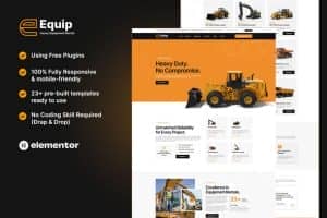 Equip – Heavy Equipment Rental Elementor Template Kit