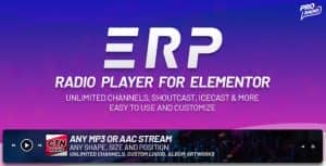 Erplayer – Radio Player for Elementor supporting Icecast, Shoutcast and more