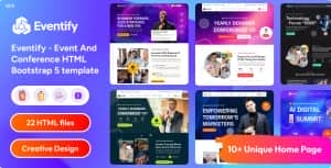 Eventify – Event & Conference HTML Bootstrap 5 template