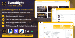 EventRight – Ticket Sales and Event Booking & Management System – (saas)