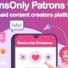 PHP FansOnly Patrons – Paid Content Creators Platform