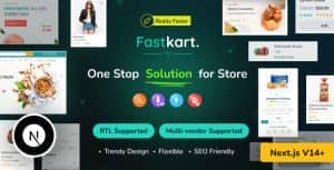 Fastkart – Single or Multivendor Ecommerce with React Next JS & Laravel REST API