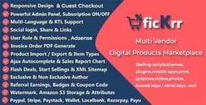 ficKrr – Multivendor Digital Marketplace With Subscription