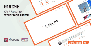 Glitche – Resume WordPress Theme