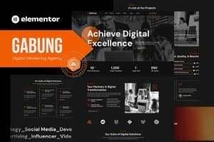 Gabung – Digital Marketing Agency Elementor Template Kit