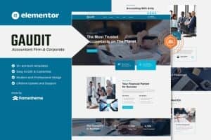 Gaudit – Accounting Firm Elementor Template Kit