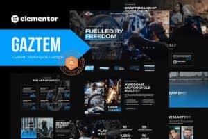 Gaztem – Custom Motorcycle Garage Elementor Template Kit