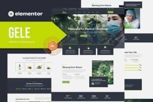 Gele – Medical Marijuana & Medicine Elementor Template Kit