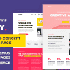 Genemy – Creative Minimal Landing Page Builder for Digital Startup Design Studio Agency in Marketing