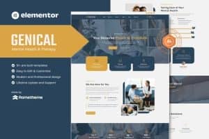 Genical – Mental Health & Therapy Elementor Template Kit