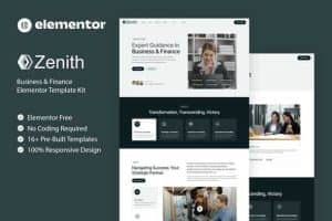 Zenith – Business & Finance Elementor Template Kit