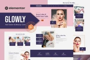 Glowly – Nail Salon & Beauty Care Elementor Template Kit