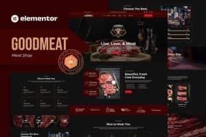 Goodmeat – Meat Shop & Butcher Elementor Template Kit