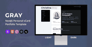Gray – NextJS Personal vCard/Portfolio Template