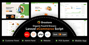 GroStore – Food & Grocery Laravel eCommerce with Admin Dashboard