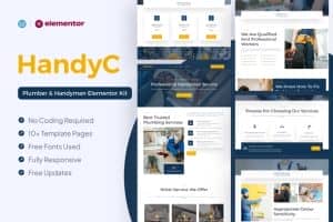 HandyC – Plumber & Handyman Elementor Pro Template Kit