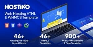 Hostiko – Hosting HTML & WHMCS Template With Isometric Design
