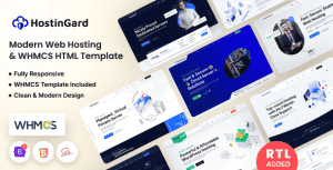 Hostingard – Web Hosting HTML Template with WHMCS