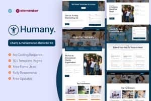 Humany – Charity Elementor Pro Template Kit