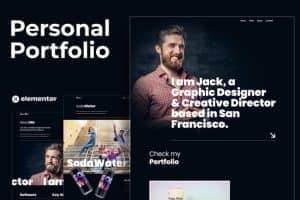 Jack.Dir – Personal Design Portfolio Elementor Template Kit