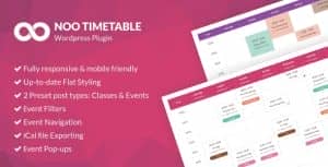 Noo Timetable – Responsive Calendar & Auto Sync WordPress Plugin