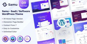 Samu – SaaS / Software WordPress Theme
