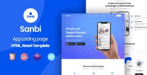 Sanbi – App Landing Page WordPress Theme