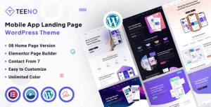 Teeno – App Landing WordPress Theme
