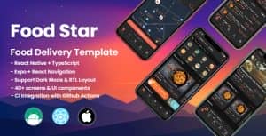 Food Star – Mobile React Native Food Delivery Template