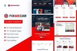 FixMeCar – Car Repair Business Elementor Template Kit