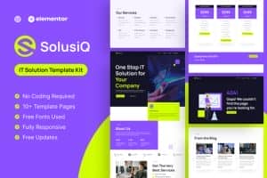 SolusiQ – IT Solution Elementor Pro Template Kit