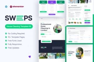 Sweeps – House Cleaning Elementor Template Kit