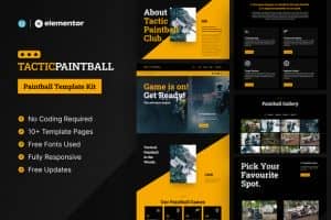 TacticPaintball – Sport Elementor Pro Template Kit