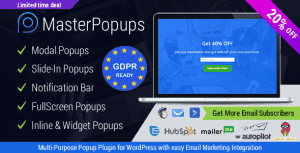 Popup Plugin for WordPress & Popup Editor – Master Popups for Email Subscription