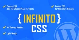 INFINITO – Custom CSS for Chosen Pages and Posts or for Entire Website – WordPress Plugin