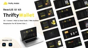Thriftywallet – ReactJS UI kit for Crypto Wallet ( Cryptocurrency), reward points, and FIAT currency