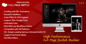 Full Page Switch – With Side Menu – Addon For WPBakery Page Builder