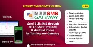 All SMS Gateway – Send Bulk SMS through HTTP-SMPP Protocol & Android Phone by Turning into Gateway