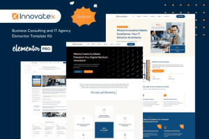 Innovatex – Business & IT Agency Elementor Pro Template kit