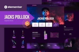 Jacks Pollock – Vape Elementor Template Kit