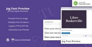 Jeg Font Preview – Easy Digital Downloads Extension WordPress Plugin