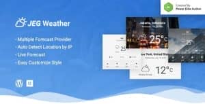 Jeg Weather Forecast WordPress Plugin – Add Ons for Elementor and WPBakery Page Builder