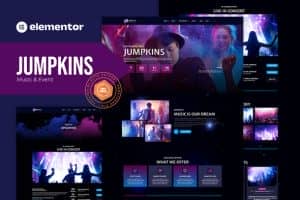 Jumpkins – Music & Event Elementor Pro Template Kit