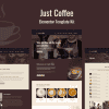 Justcoffee – Cafe and Coffee Elementor Template Kit