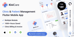 KiviCare Flutter 3.x App – Clinic & Patient Management System for Flutter and WordPress
