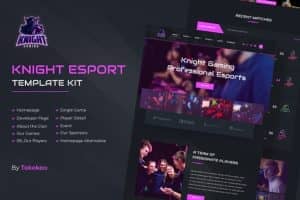 Knight | eSports & Gaming Elementor Template Kit